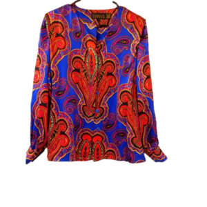 Classiques Entier Red and Blue Paisley Blouse